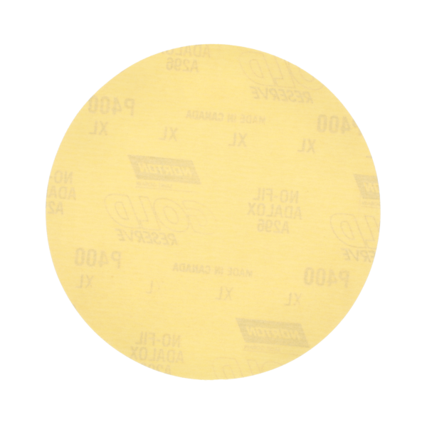 6 IN. GOLD RESERVE NO-FIL NORGRIP PAPER H&L DISC 400 GRIT A296