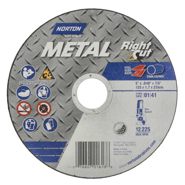 5 X 0.040 X 7/8 IN. METAL RIGHTCUT CUT-OFF WHEEL