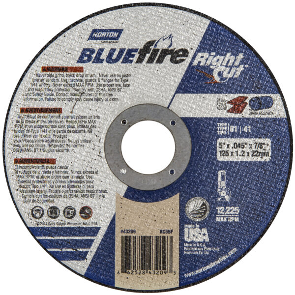 5 X 1/16 X 7/8 IN. BLUEFIRE RIGHTCUT CUT-OFF WHEEL