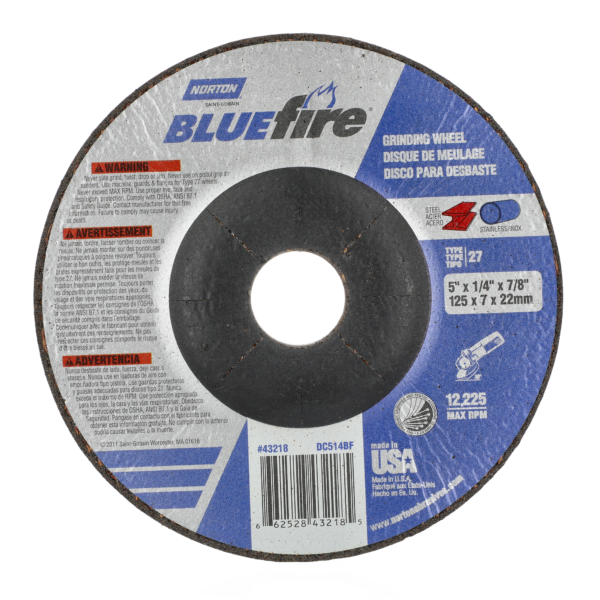 5 X 1/4 X 7/8 IN. BLUEFIRE GRINDING WHEEL