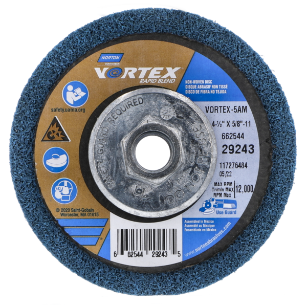 4-1/2 X 5/8-11 IN. BEAR-TEX VORTEX RAPID BLEND DISC MEDIUM GRIT