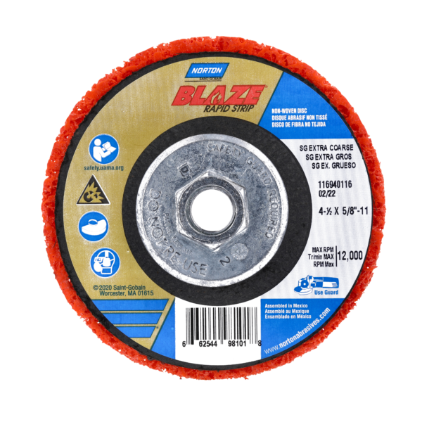 4-1/2 X 5/8-11 IN. BEAR-TEX BLAZE RAPID STRIP DISC EXTRA COARSE GRIT